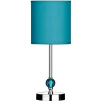 Evaine Teal Acrylic Ball Table Lamp - Blue