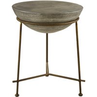 Compo Concrete Bowl Shaped Side Table - Silver