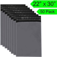 Extra Strong 60 Micron Self Seal Mail Bags - Set of 50 - Grey / 22in