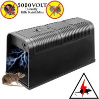 Electronic Mouse Trap Mice Rat Killer Electric Rodent Zapper - Black