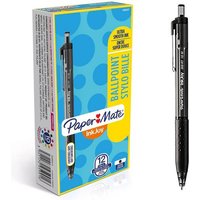 Pack of 12 Inkjoy 300 RT Ballpoint Pen Medium 0.8 mm Black - Black