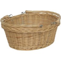 Swing Handle Unlined Shopping Basket - Brown / Large