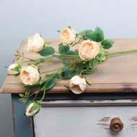 Artificial Peony Rose Spray - Peachy Pink