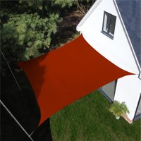Premium Waterproof Sail Shade Rectangle 5m x 4m - Terracotta