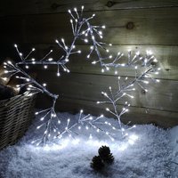 Silver Christmas Star 150 Ice White LED Indoor Outdoor Christmas Decoration - White