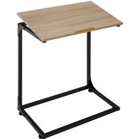 Ruston Side Table With Adjustable 'Drafting Table' Top - Industrial Wood Light, Oak Sonoma