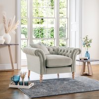 FurnitureboxUK, Olivia Velvet Chesterfield Armchair - 'Ice' Pale Grey FurnitureboxUK, Olivia Velvet Chesterfield Armchair - 'Ice' Pale Grey