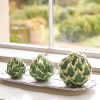 Set of 3 Artificial Variegated Ivy Ball Plants - Green