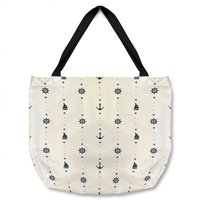 Anchor Wheel Sailboat Tote bag - White