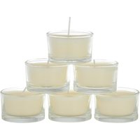 6-Piece Glass Cup Scented Candle Set - White