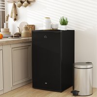 HOMCOM 91 Litre Freestanding Under Counter Fridge Lockable - Black