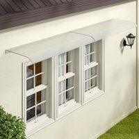 Outdoor Transparent Awning - Frosted Transparent / 200cm / 43cm