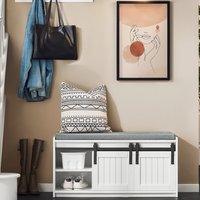 Shoe Storage Bench - White / Modern