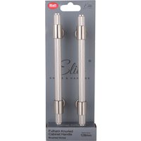 Pack of 2 Fulham Knurl T Bar Cabinet Handles - Brushed Nickel / 128mm
