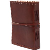 Leather Book of Thoughts with Wrap Notebook Maroon - Maroon