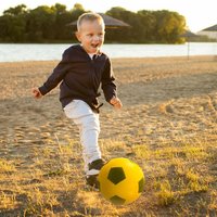 19.5cm Football Sponge Soccer Ball Pack of 2 - Yellow