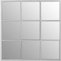 Faiza Gold Medium Textured Wall Mirror - Silver