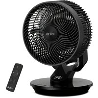 Air Pro 10" Desk Fan SmartVoice & Remote Control 3D Oscillation Fan 12 HR Timer- 6 Speeds - Black