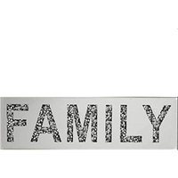 Crushed Jewel Wall Art Family Sign Decor - Silver