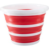 Averill Red White Collapsible Bucket - White, Red