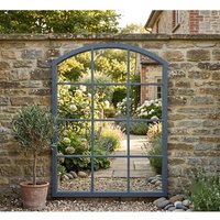 Arched Top Window Grid Wall Mirror