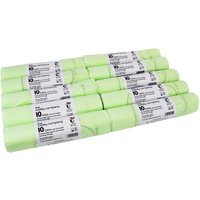 Caddy Company 10 Litre Tie Handle Compostable Food Waste Bin Bags - Green / 10
