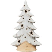 Four Candle Ceramic Tree Tealight Holder in White
