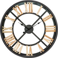 Glass Iron Wall Clock - Black