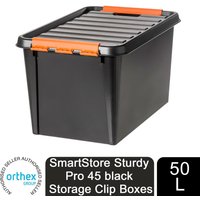 Orthex SmartStore Sturdy Pro Storage Clip Boxes, 14L, 32L or 50L - Black / 50l