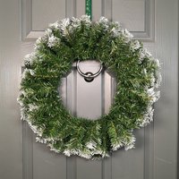 Premier Christmas Snow Tipped Green Pine PVC Door Wreath - Green