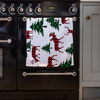 Buffalo Plaid Woodland Kitchen Towel - Red