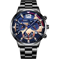 , Men's Business Quartz Luminous Watch - Black & Blue , Men's Business Quartz Luminous Watch - Black & Blue