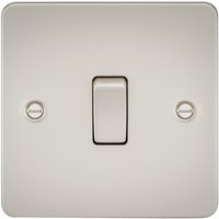 Knightsbridge Flat Plate 10AX 1G 2 Way Switch - Pearl - FP2000PL - Pearl