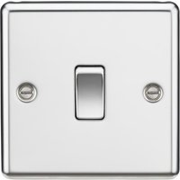 Knightsbridge 10AX 1G Intermediate Switch - Rounded Edge Polished Chrome - - Polished Chrome