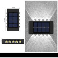 Outdoor Patio Up and Down Solar Light - White Light / 10cm / 10