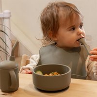 Baby Silicone Weaning Spoon - Silver Sage