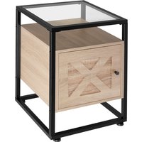 Bedside Table Kidderminster - Industrial Wood Light, Oak Sonoma