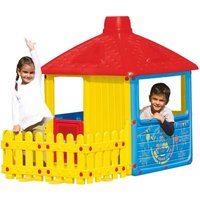 Dolu Garden City House With Fence Kids Playhouse - Multi