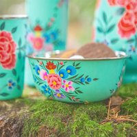 Hand-Painted Picnic Snack Bowls - Mint / 1