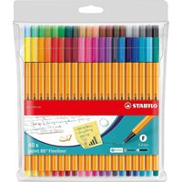 STABILO point 88 Fineliner Pens - Multi-colour 40 Pack
