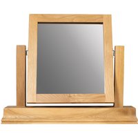 Quality Light Oak Dressing Vanity Mirror Fully Assembled - Brown