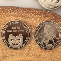 Lucky Coin Silver Keepsake - Silver / I Love You