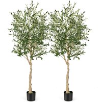 2 Pcs Artificial Olive Tree - Green