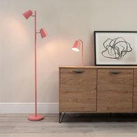 Bibi 2 Way Floor Lamp with LED Bulbs - Pink