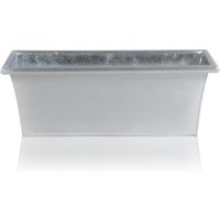 Silver Trough Zinc Galvanised Planter - Silver