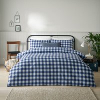 Hartsford Gingham Check Duvet Cover Set - Navy / Superking