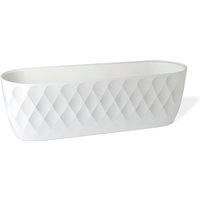 Decorative Diamond Trough - White / 47cm