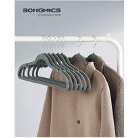 SONGMICS Non-Slip Velvet Coat Hangers - Grey / 2.2kg