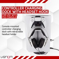 Venom PS5 Stealth Charging Dock and Headset Mount - White
