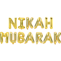 Nikah Mubarak Foil Balloons G - Gold